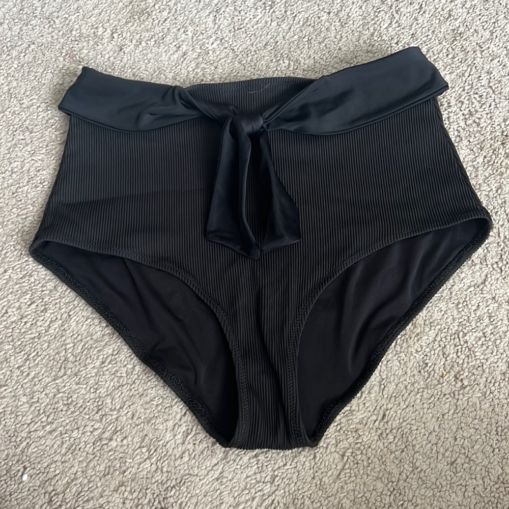 Aerie black bikini bottoms M